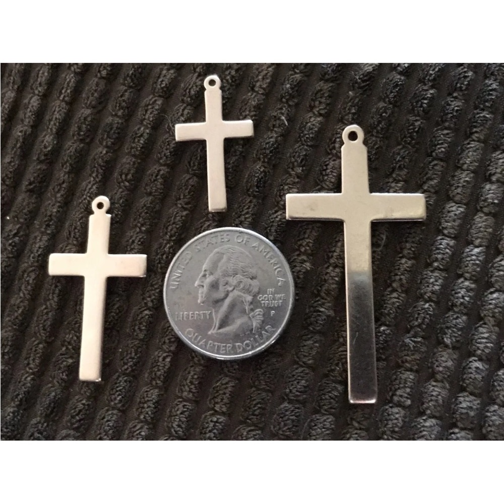 VINTAGE RARE - GOLD FILLED LOT OF 3  SIZES- CROSS Religious PENDANT 1/2010K GF